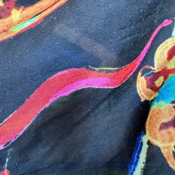 Issey Miyake Vintage Black Multicolor Abstract Blouse - Picture 3 of 8